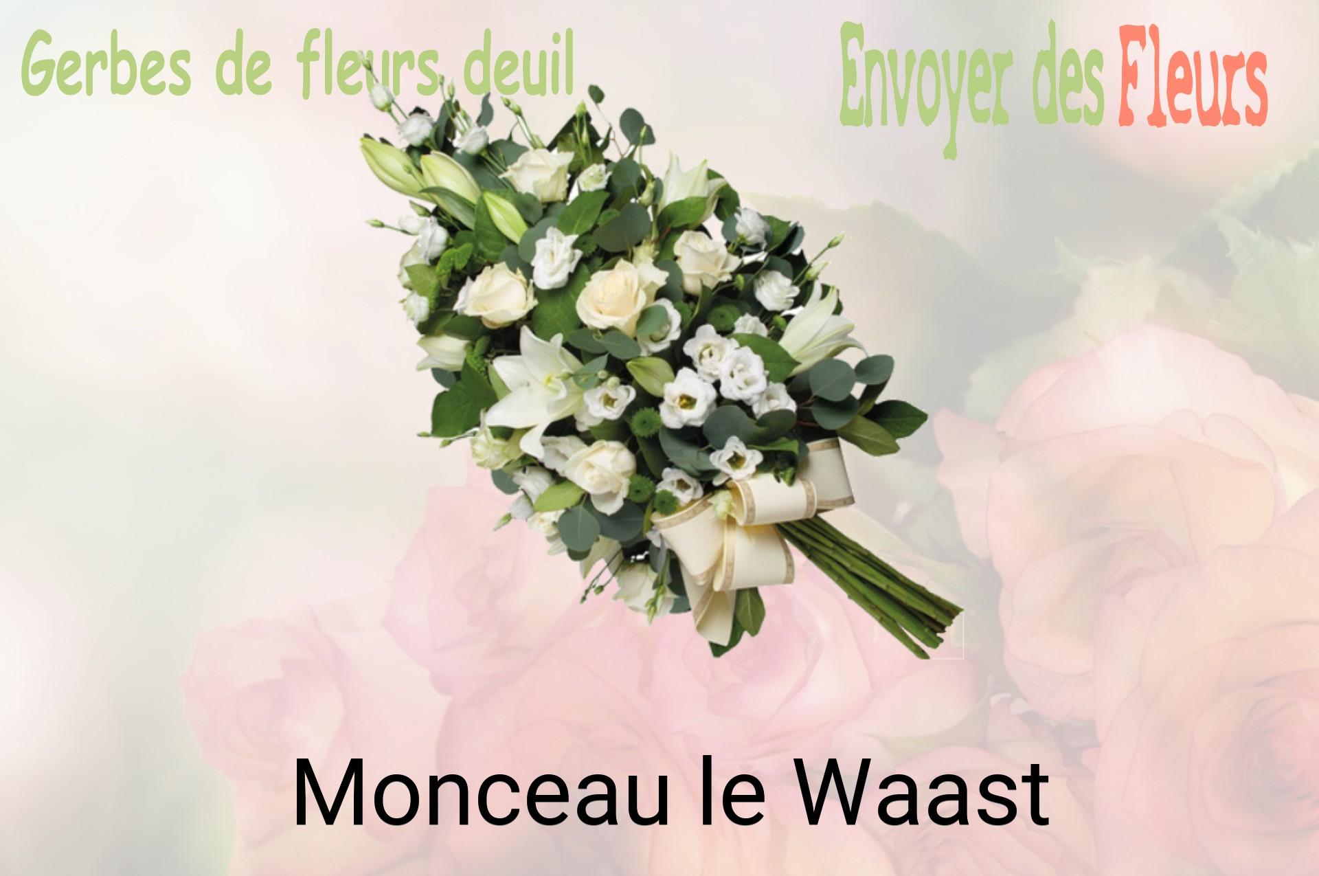 Gerbe de fleurs de deuil livrée à Monceau-le-Waast